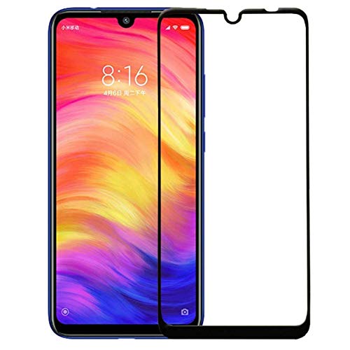 Image of Tempered Glass Screen Protector Compatible for Redmi Note 7, Note 7 pro with Edge to Edge Coverage and Easy Installation Kit, Pack of 1, Black