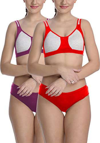 Image of StyFun Cotton Blend Sports Sets, Lingerie Set for Women, Combo Everyday Bra Panty, See Main Image to Check How Many Sets You Will Get