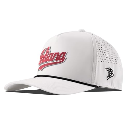 Branded Bills Officially Licensed x Indiana Hoosiers Black 5-Panel Indiana Script PVC