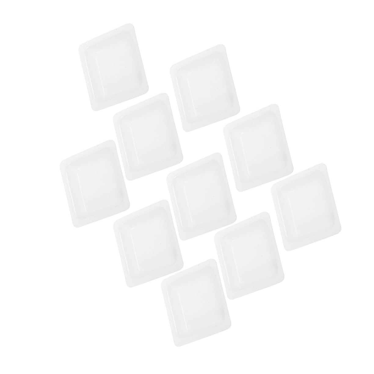 VILLFUL 10pcs Weighing Pan Sample Plates Lab Equipment Storage Trays Weighing Plate Dry Powder Containers Weighing Dishes Sample Weighing Trays Portable Weighting Dishes White Plastic