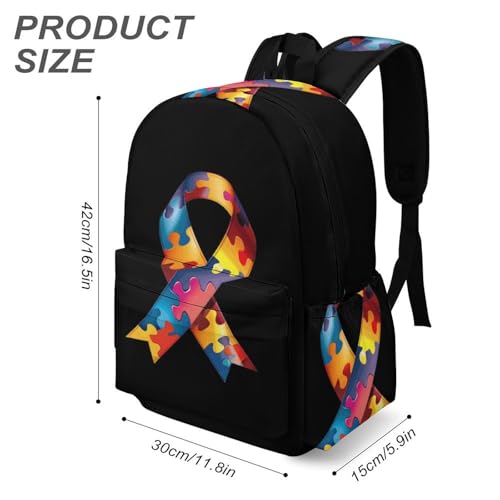 Autism Awareness Ribbon Mini Backpack Cute Shoulder Bag Small Laptop Bag Travel Daypack for Men Women3