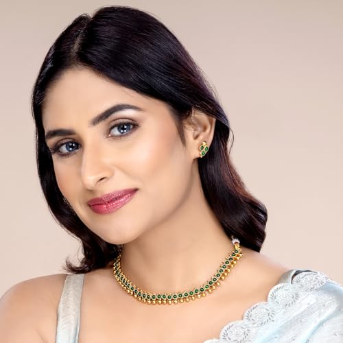 Image of Peora Traditional Ethnic Necklace & Jewellery Set Gift for Women
