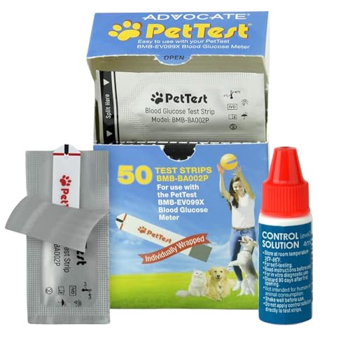 PetTest Blood Glucose Test Strips and Control Solution, a