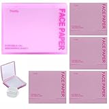 500 PCS Blotting Paper for Oily Skin, Oil Blotting Sheets for Face, Lavender Facial Oil Absorbing Paper, Portable Face Oil Control Sheets, Cosmetic Blotting Paper