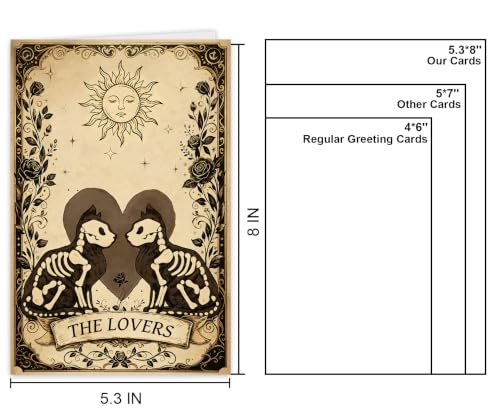 GVMGVM Romantic Tarot Cat Halloween Card for Him Her - image 3