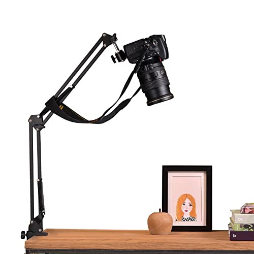 GUUKIN Trépied pour Appareil Photo Reflex Numérique, Webcam, Support de Bras Caméra, Support de Table avec Clip de Fixation en Aluminium et Bras Articulé 1/4" Cover