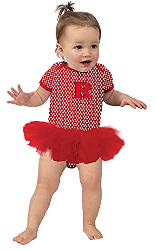 Two Feet Ahead Rutgers Scarlet Knights Newborn Baby Girl Bodysuit Creeper Onesie Polka Dot Tutu Skirt Dress College Licensed (Rutgers Scarlet Knights,6 Months)
