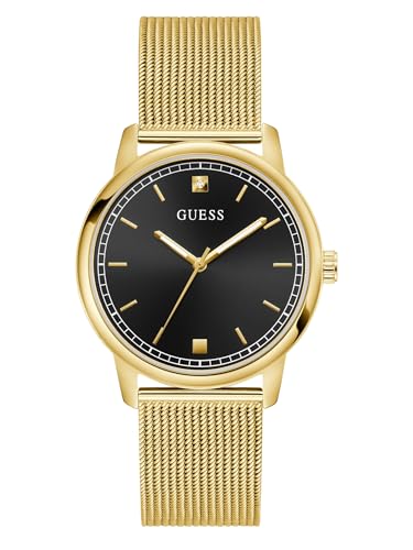 Montre homme Guess Chandler GW0974G2 en acier inoxydable doré au cadran noir contrasté