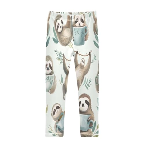 Toddler Girls Leggings Printed Yoga Pants Leggings Green Cup Koala for Kids