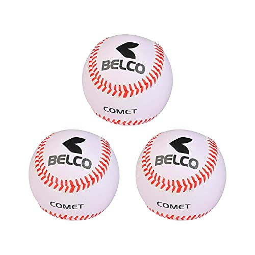 Image of Belco Baseball, Competition Grade Baseball Ball Official Size (PU Baseball Pack of 3)