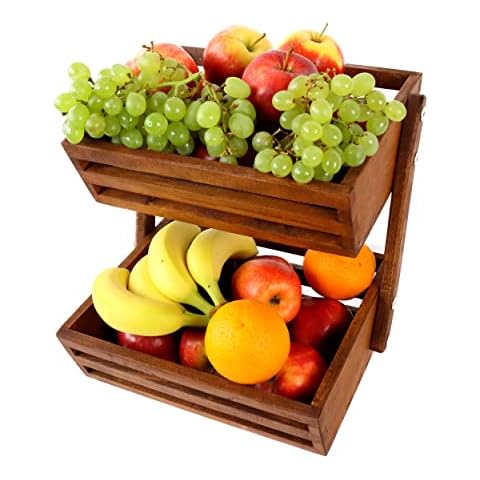 H&S Obstkorb aus Buchenholz | Größe 24x32x29 cm Cover