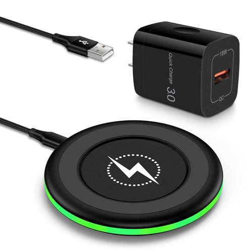 15W Android Wireless Phone Charger Station for Google Pixel 9a 9 Pro Fold 8 Pro 8a 7a 7 Moto G, Samsung Wireless Fast Charging Pad with QC Adapter for Galaxy S25 Ultra Edge S25+ S25 S24 FE S24 S23 S22