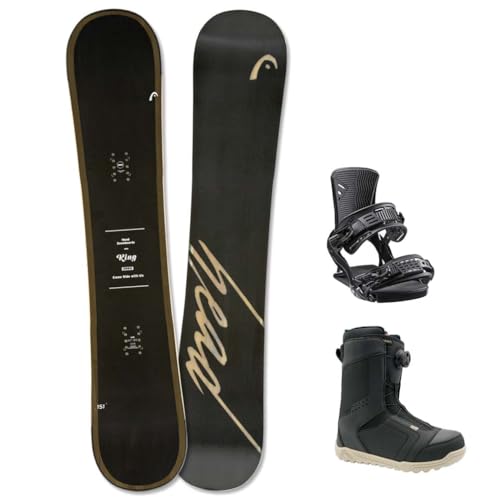 スノーボード 板 メンズ ボード 3点 セット ビンディング ブーツ HEAD ヘッド KING 2.0 2026モデル スノボー 初心者 ハイブリッドキャンバー 黒 ブラック 26.5cm