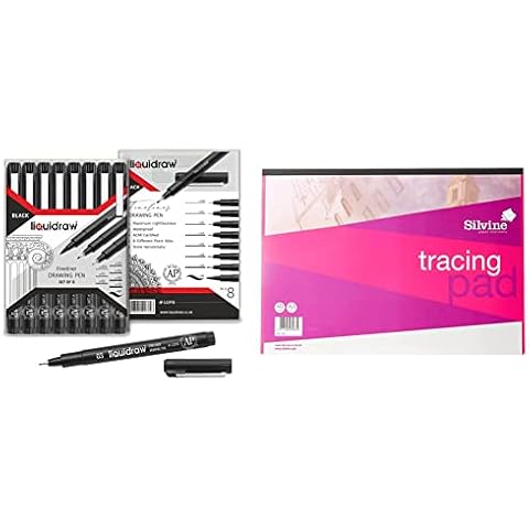 Liquidraw Black Fineliner Pens Set of 8 Cover