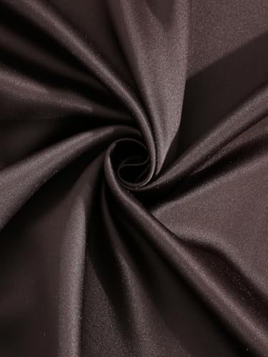 Image of Home Sizzler 1 Piece Thermal Insulated Solid Blackout Triple-Weave Grommet Polyester Curtains - 9 Feet Long, Brown