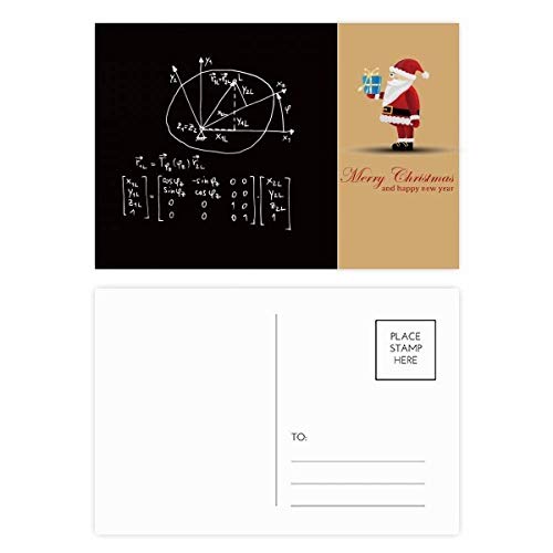Cartes postales Math Knowledge Circle Père Noël pour décorer la table du réveillon de fin d'année