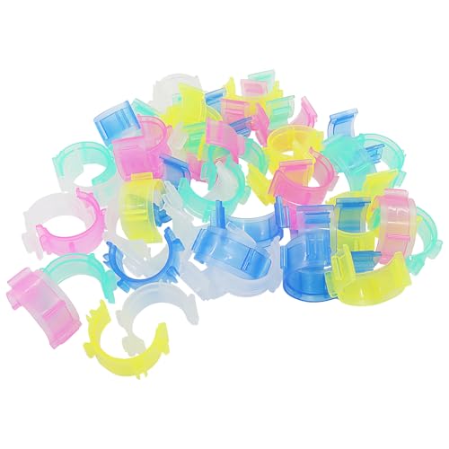 Image of Kyuionty 80 Pcs Sewing Bobbin Clips, 5-Color Assortment Thread Holder | Plastic Keeps Threads Tangle-Free, Simple Clip-On Secure, Clutter-Free Sewing Space, Fits Various Spool Sizes