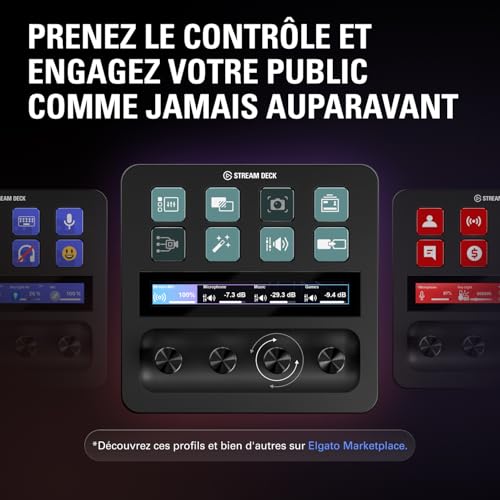 Console de mixage Elgato Stream Deck + avec interface tactile pour le studio PC et Mac - 3
