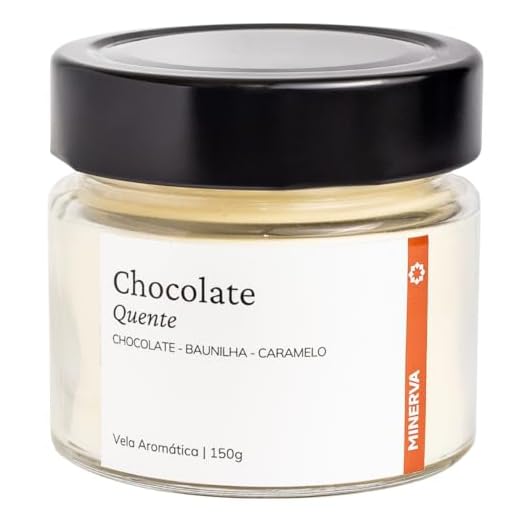 MINERVA - Vela Aromática Perfumada Incrível Aroma de Chocolate Quente - 150g