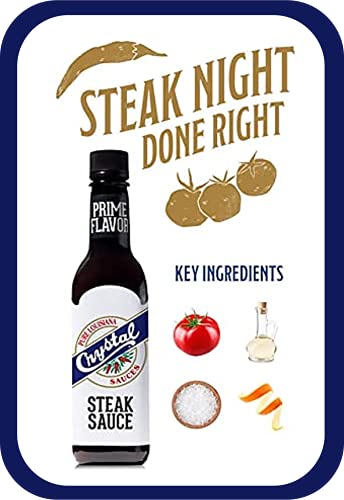 Crystal Louisiana's Steak Sauce, 10 Ounce, Compliments Steak, Chicken, Pork, Grilled, Baked or Fried, Zesty & Smoky - Thumbnail 4