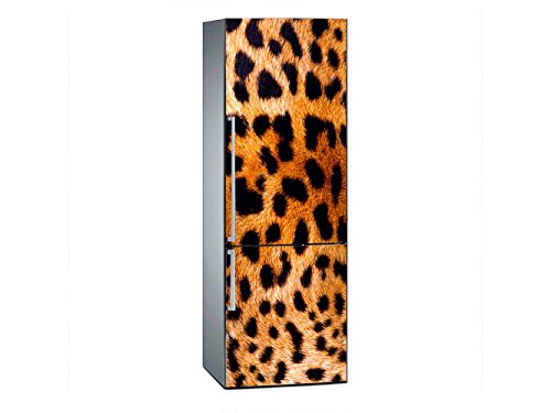 Oedim Vinilo para Frigorífico Textura Leopardo 185 x 60 cm | Adhesivo Resistente y de Fácil Aplicación | Pegatina Adhesiva Decorativa de Diseño Elegante