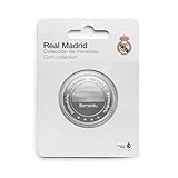 MOCIWORLD Real Madrid - Moneda edición Especial Escudo y Estadio Santiago Bernabeu - Coleccionable - Plateada - Producto Oficial