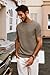 PJ PAUL JONES Men's Crewneck Shirt Fashion Textured T-Shirts Solid Short Sleeve Pullover Shirts Camel