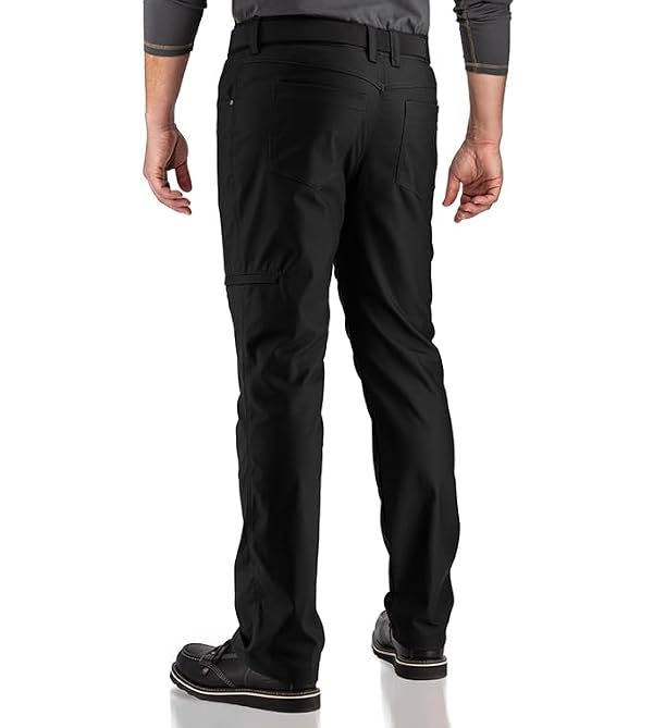 Legendary Whitetails Men's Stretch Woven Canvas Straight Leg Pant, Black, 42/32 by Legendary Whitetails - Used condition - Image 2