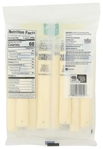 365 by Whole Foods Market Organic Light String Cheese, 8 OZ - Price History