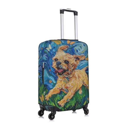 Brussels Griffon dog Elastic Travel Luggage Cover Travel Suitcase Protective Cover3