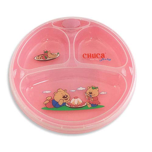 PRATO TERMICO INFANTIL CHUCA BABY 3 DIVISOES C/VENTOSA - ROSA
