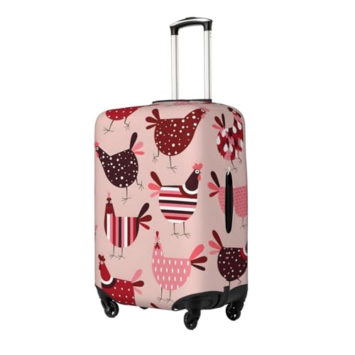 Funny Cartoon Chicken Hens Travel Luggage Cover Suitcase Protector Bag,Dust-Proof Fits 18-32 Inch Luggage,Baggage Covers For Kid And Adult,Medium2
