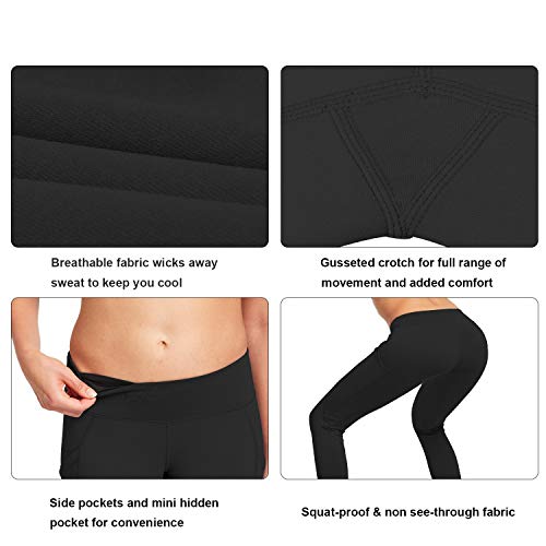 image for BALEAF Women's Mid-Waist Yoga Leggings Side Pockets 28