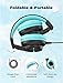 iClever HS19 Kids Headphones with Microphone for School, Volume Limiter 85/94dB, Over-Ear Girls Boys Headphones for Kids with Shareport, Foldable Wired Headphones for iPad/Travel (Black)
