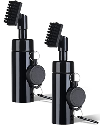 LZFAN 2PCS Golf Club Cleaner Brush with Water, Golf Club Brush Groove Cleaner Kit, Professional Golf Club Cleaning Brush Solution Golf Accessories Anti-Leak Spray Bottle with Golf Brush 150ml