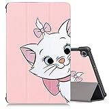 Pnakqil Coque pour Lenovo Tab M10 FHD Plus Cuir PU Tablet Smart Cover Motif Étui Housse de Protection Antichoc avec Veille/Réveil Automatique pour Lenovo Tab M10 FHD Plus TB-X606F / TB-X606X, Chat 1