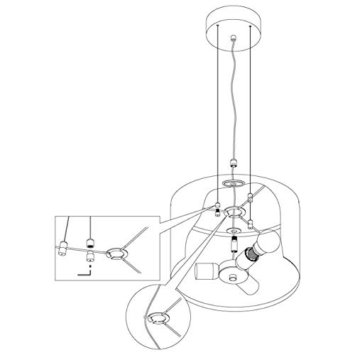 Eglo Lampadario a Sospensione, Nero