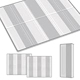 プレイマット 赤ちゃん 厚手 大判 ベビーマット 折り畳み 赤ちゃんマット 防水 ベビープレイマット 持ち運び お昼寝マット 防音 衝撃吸収 収納袋付き 収納しやすい 子供部屋 ピクニック (グレー+ホワイト, 160cm×180cm×1cm)