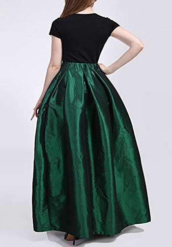 Women High Waist Maxi Skirts A-Line Skirt Dress Floor Length2