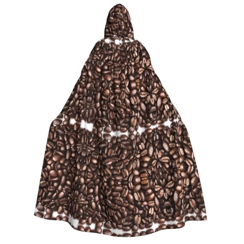 Cape d'Halloween à capuche imprimé café pour éviter les costumes ennuyeux