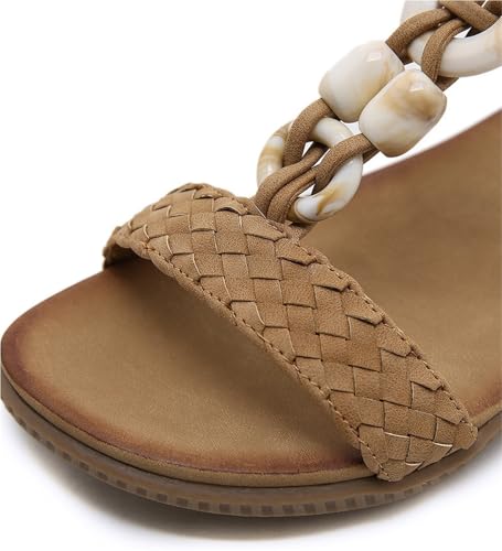 Women Wedge Dressy Sandals Comfort Elastic Strap Rhinestone Open Toe Slip-On Casual Walking Sandals Summer Beach Wedding Low Wedge Sandal4