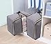 SLEEPING LAMB Large Capacity Storage Bag 600D oxford Waterproof Foldable Clothing Organizer Bag for Comforters Blankets, Clothes Bedding Breathable Thick Under Bed Storage with Two Handles, Grey
