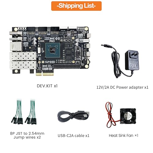 Sipeed Tang Mega 138K Pro Dock GW5AST FPGA Development Board Kit for AI Education AI Development 1GB DDR3 Single Board Computer with PCIe|0 SFP SFP+ GbE PMOD Port  
Sipeed Tang Mega 138K Pro Dock GW5AST FPGA Development Board Kit 1GB DDR3 SFP SFP+ Gb
