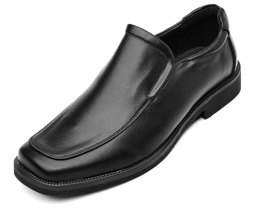 DADAWEN Chaussure Homme Cuir, Mocassins Slip-on Homme Mariage Dressing Chaussures de Ville Noir 45