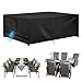 Venprodium Gartenmöbel Abdeckung Wasserdicht, 180x120x74cm, Abdeckung Gartenmöbel 420D Oxford, Abdeckplane Gartenmöbel, Regenschutz, Anti UV, Gartentisch Abdeckung für Tische, Stühle, Sofas, Schwarz