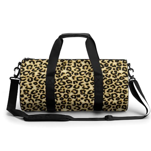 Sac de voyage 45x23x23cm léopard marron pour ne plus manquer de place en gym