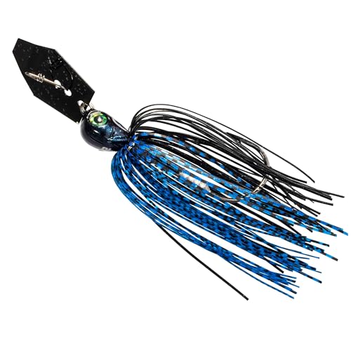 Z-Man CBEV12-03 ChatterBait Elite Evo, 1/2 oz, Black/Blue