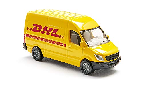 Siku 1504 Streifenwagen Polizei, blau & 1085, Postwagen, Metall/Kunststoff, Gelb, DHL-Optik, Bereifung aus Gummi – Bild 8