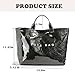 PVC Tote Bag for Women Kraft Paper Large Tote Bag Fashion Paper Bag Trendy Letter Print Tote Bag Top Handle