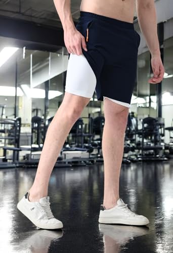 Image of Flapfit Men's 2 in 1 Quick Dry Shorts || Gym Shorts for Men Workout || Running Shorts for Men || Sports Shorts for Man